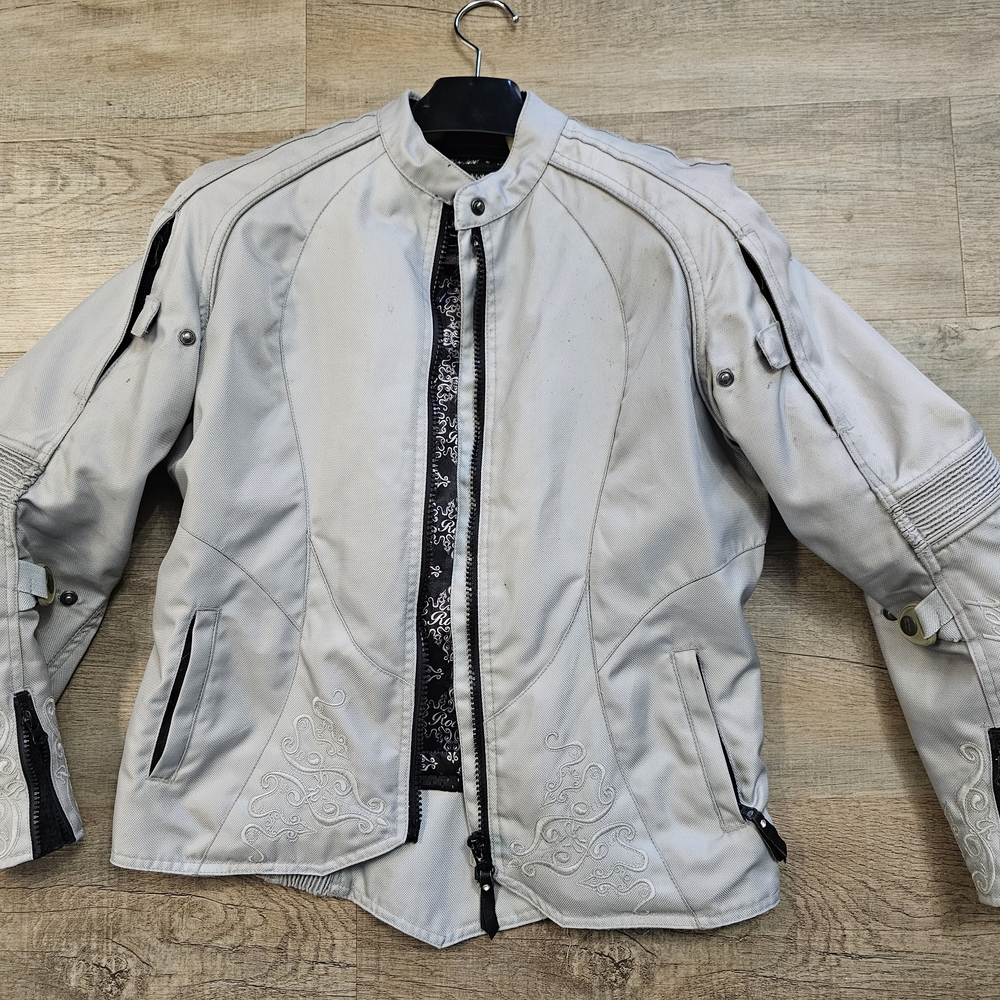 Joe Rocket Women's Light Gray Leather Jacket